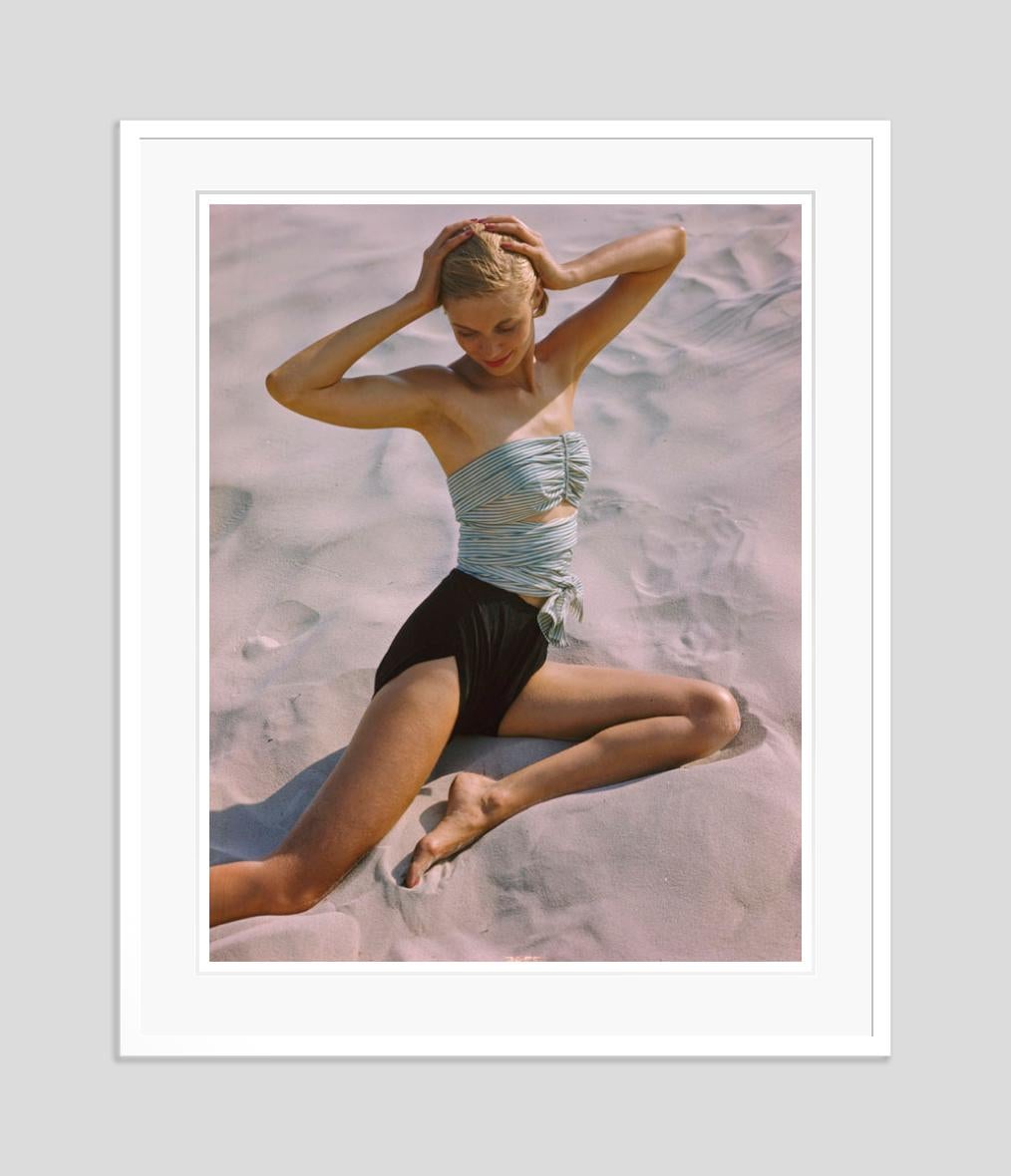 Girl On The Beach 1948 Limited Signature Stamped Edition - Modern Photograph by Toni Frissell