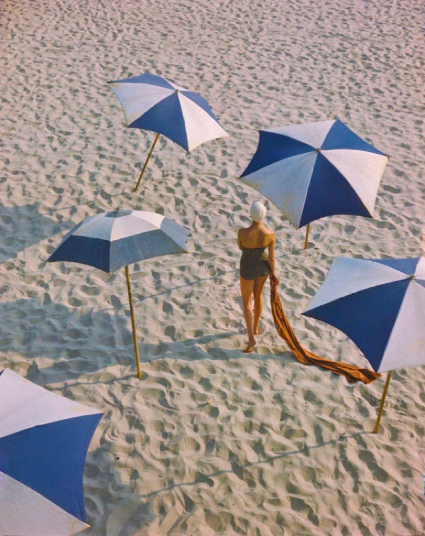 Toni Frissell Color Photograph - Girl On The Beach 1948 Limited Signature Stamped Edition 