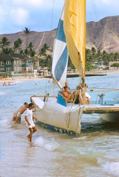 Hawaiianische Szenen in Übergröße, limitierte, gestempelte Auflage von 1957 