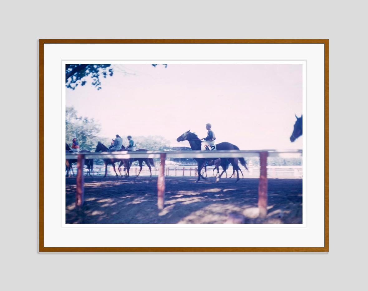 Horse Race At Saratago 1960 Limited Signature Stamped Edition - Photograph by Toni Frissell