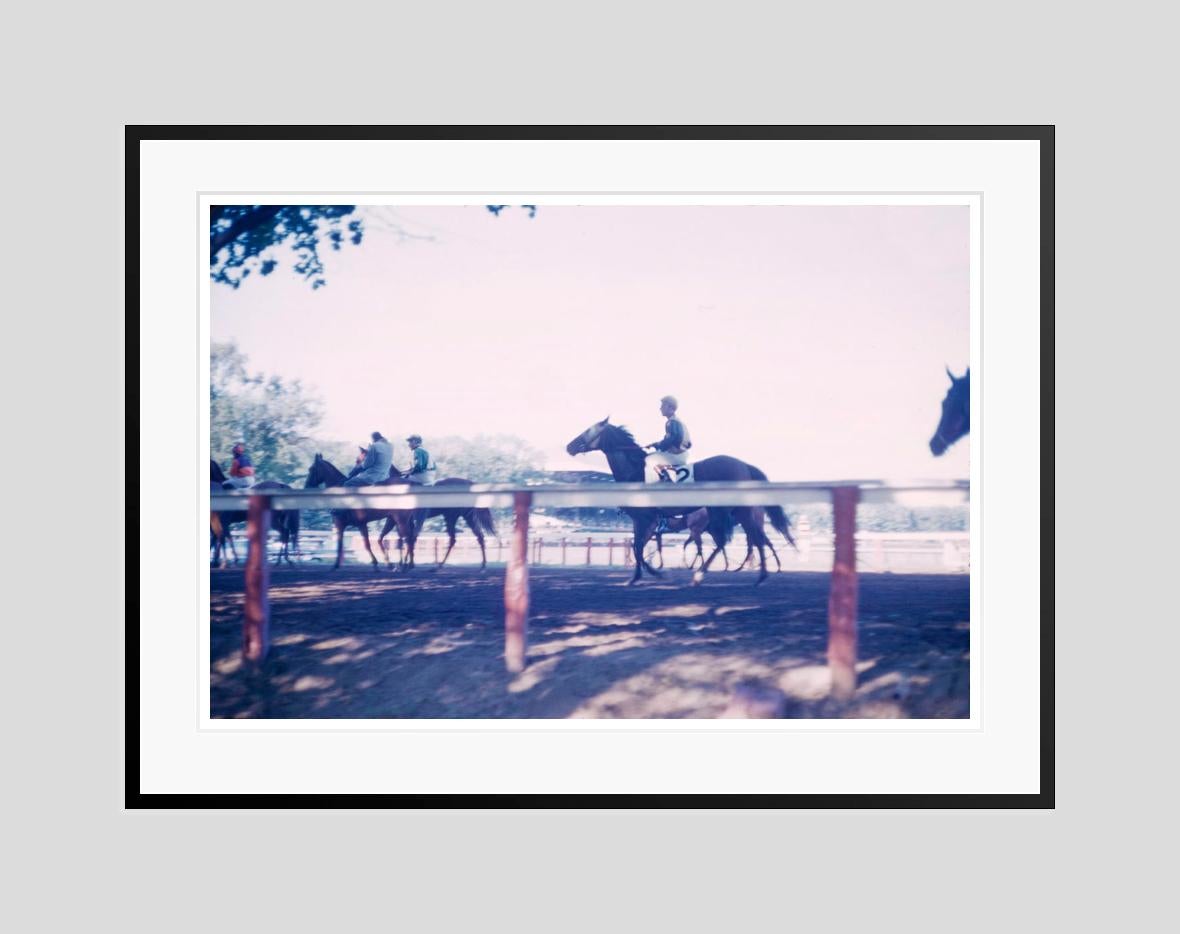Horse Race At Saratago 1960 Oversize Limited Signature Stamped Edition  - Photograph by Toni Frissell