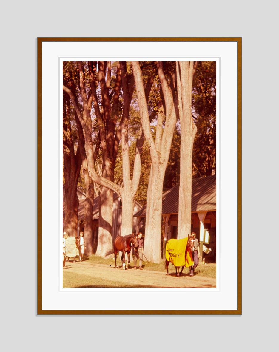 Horses And Stable Lads 1960  Limited Signature Stamped Edition  - Photograph by Toni Frissell