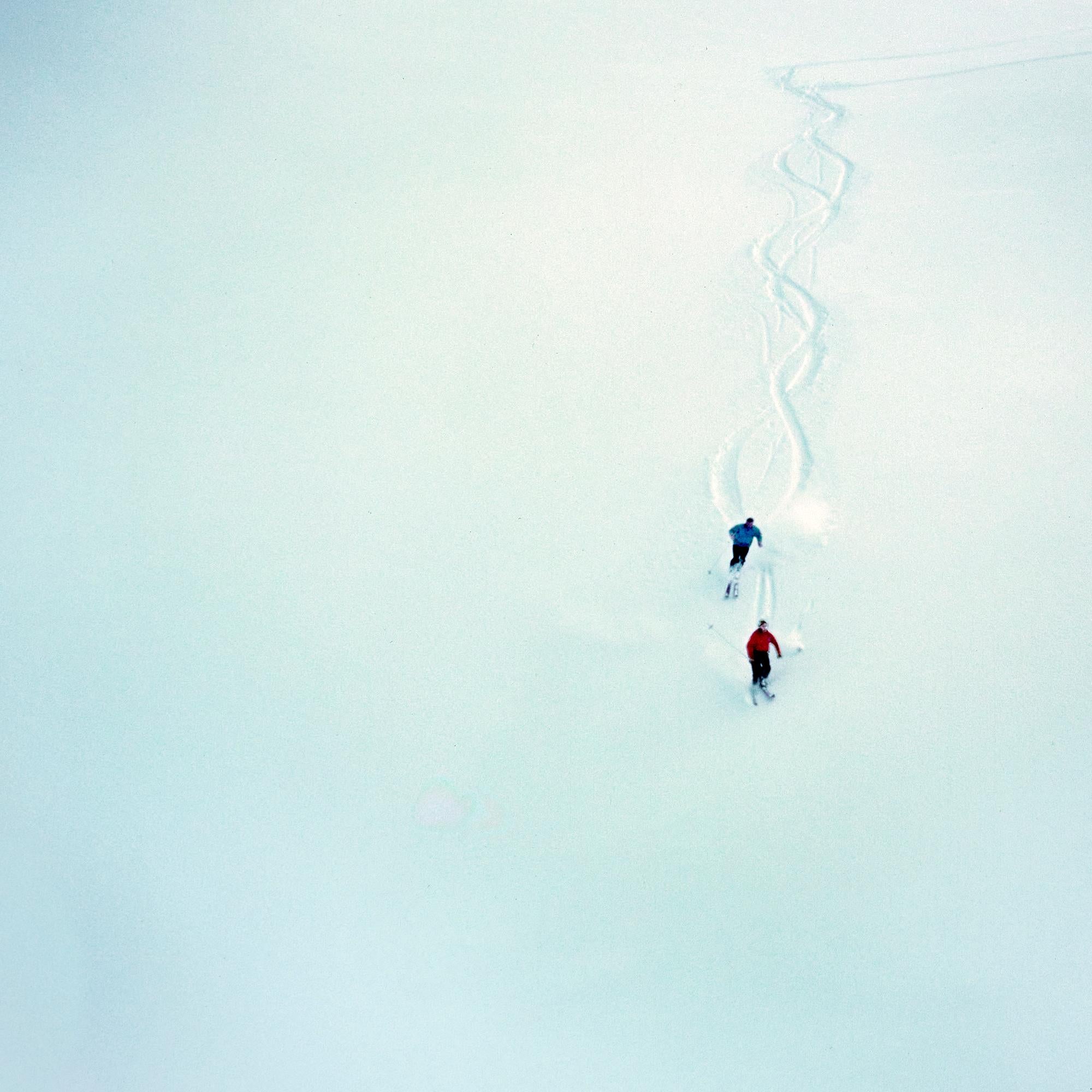 Klosters Scene 1954 Oversize Limited Signature Stamped Edition - Photograph by Toni Frissell