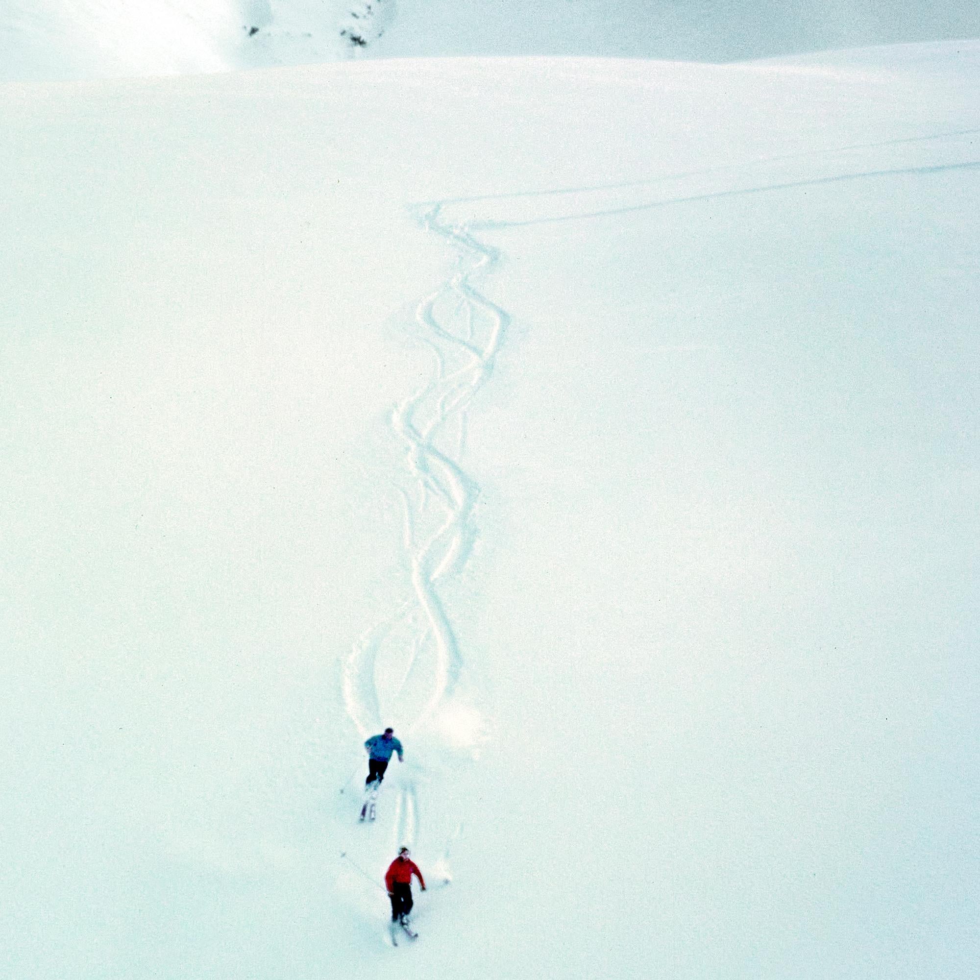 Klosters Scene 1954 Oversize Limited Signature Stamped Edition - Modern Photograph by Toni Frissell