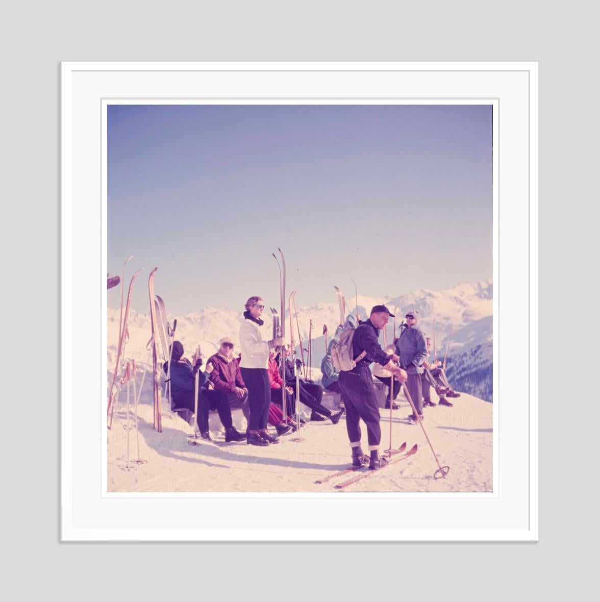 Mountain Top

1951

Skiers at the top of a run, Klosters, 1951.

by Toni Frissell

30 x 30