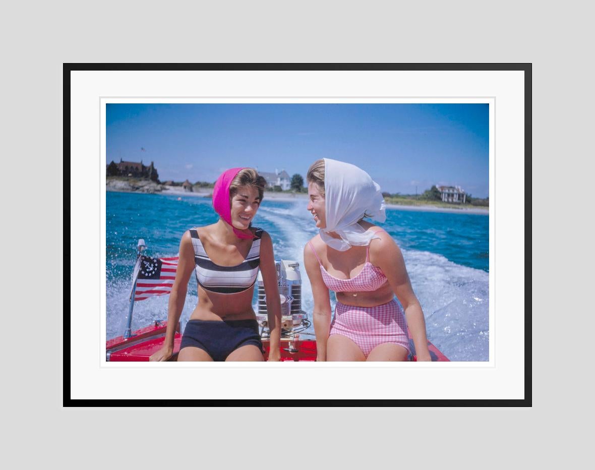 Newport Scenes

1962

Two women wearing bikinis enjoy a ride in a speedboat, Newport Rhode Island, USA, 1962.

by Toni Frissell

20 x 30