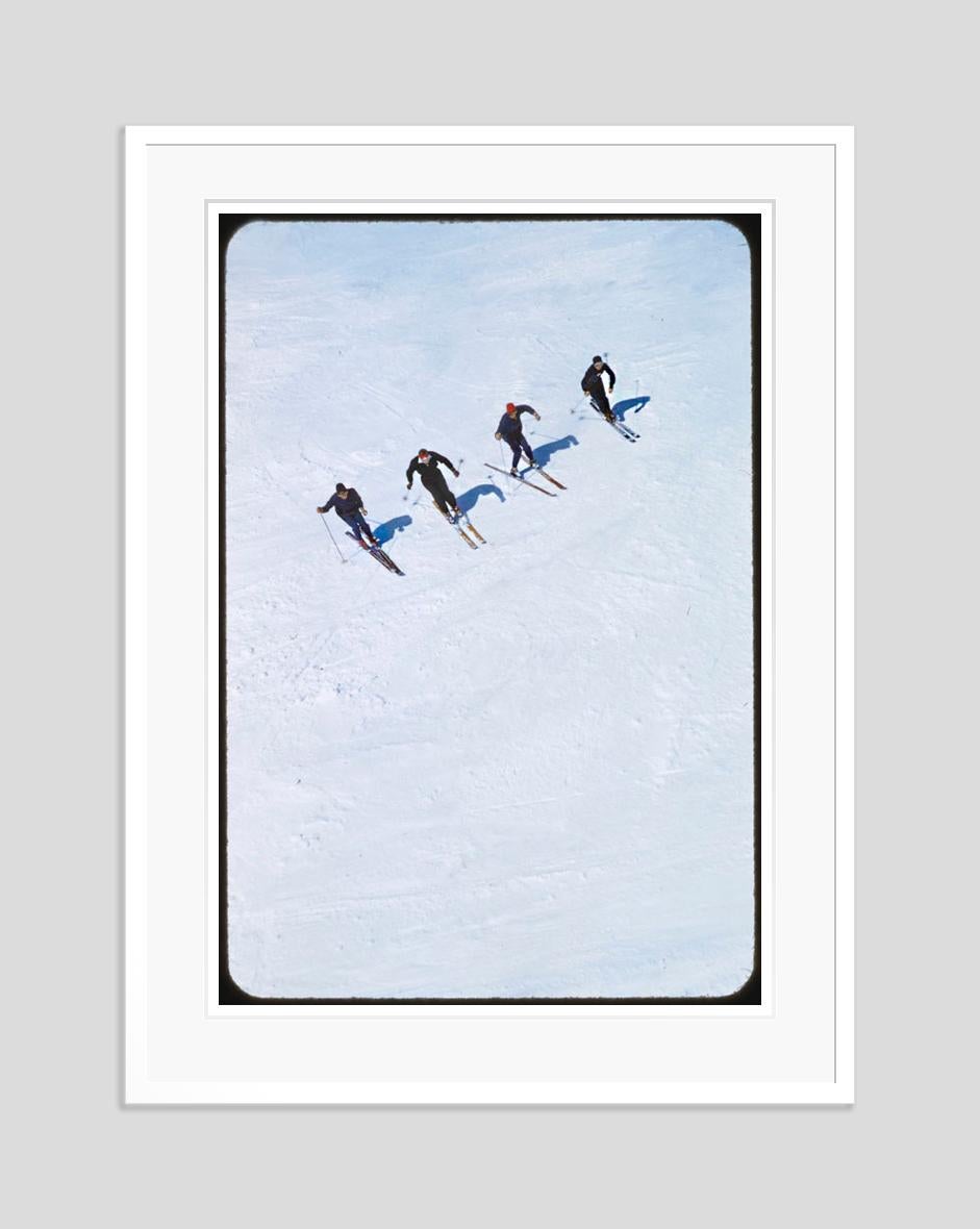 Newport Scenes

1955

Four skiers race downhill at the Stowe Mountain resort, Vermont, USA, 1955.

by Toni Frissell

20 x 30
