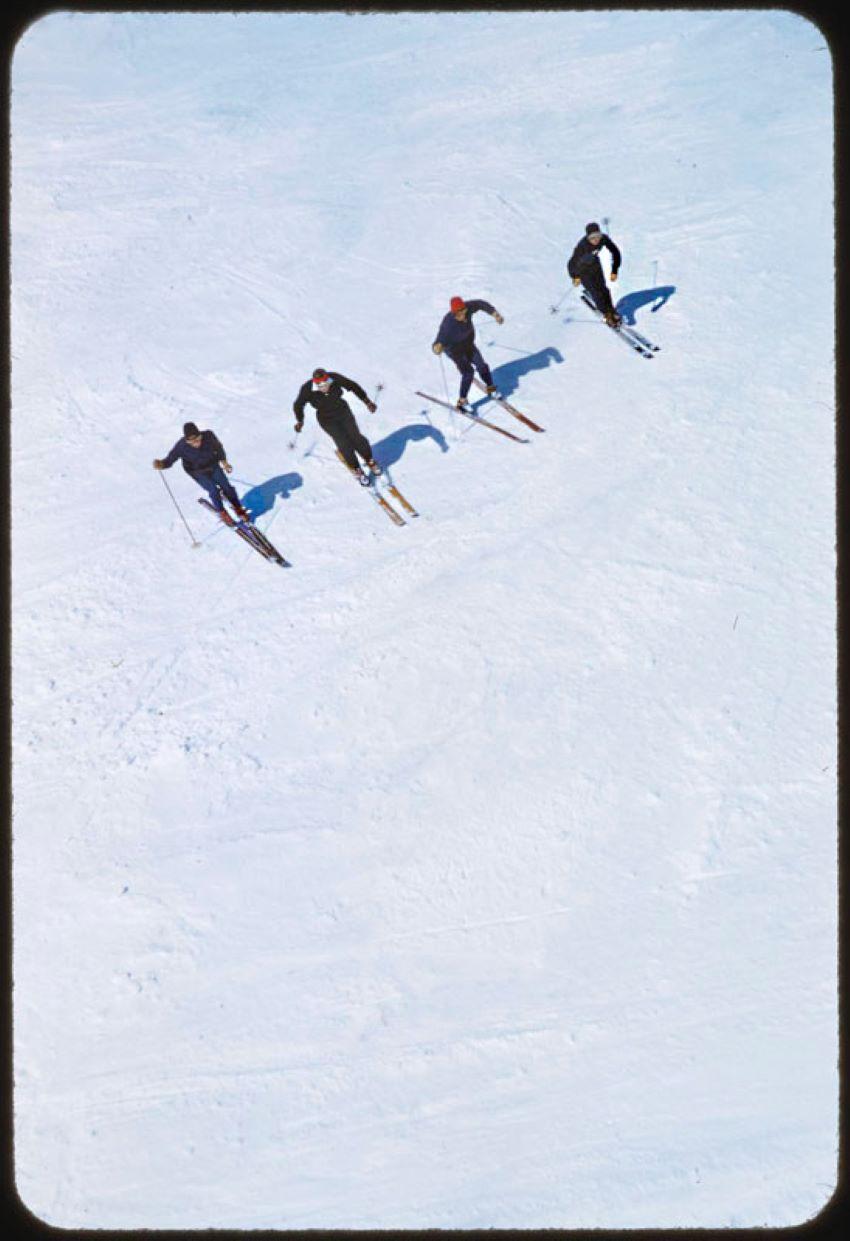 Toni Frissell Color Photograph - On The Piste 1955 Limited Signature Stamped Edition 