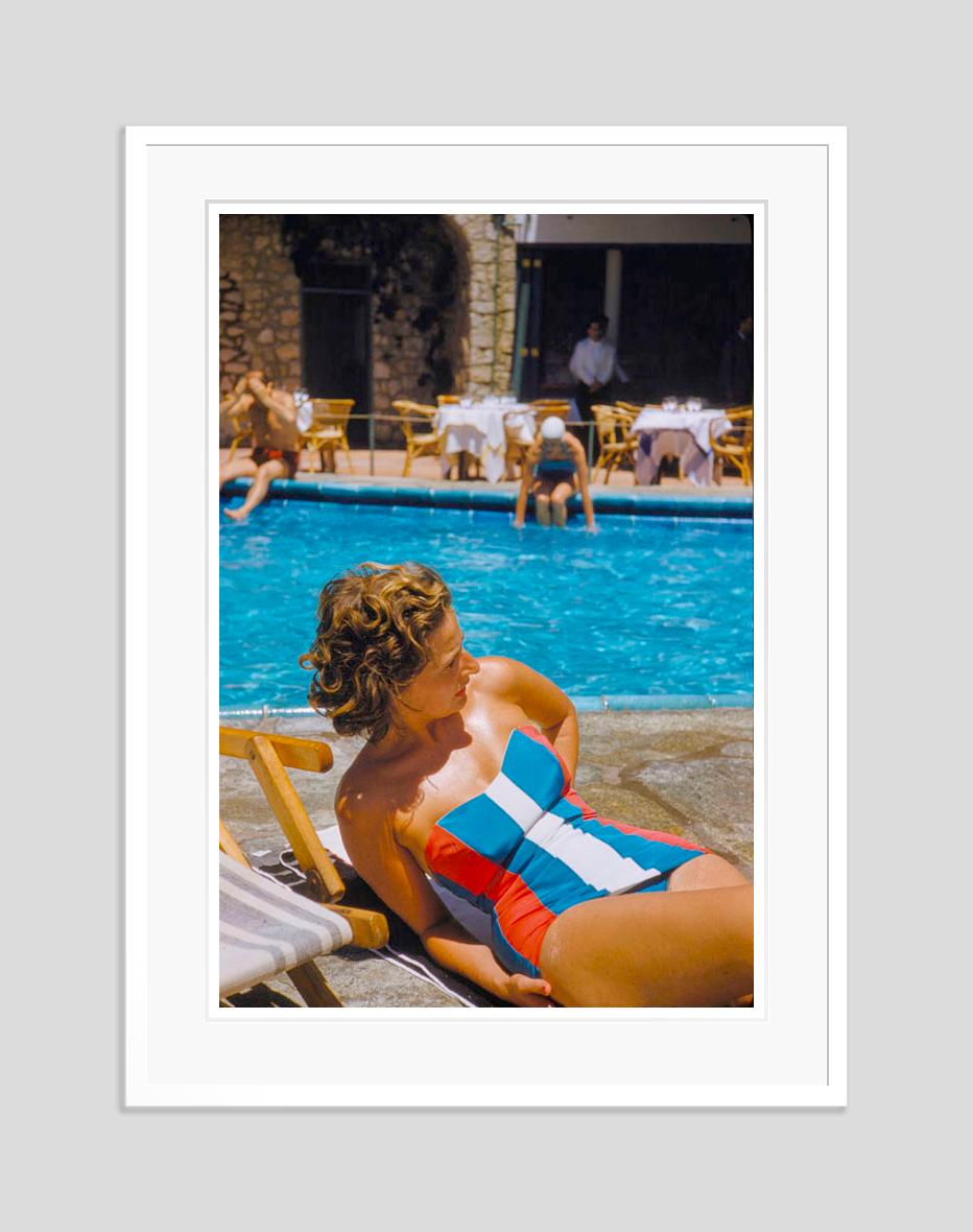 Poolside In Capri 1959 Oversize Limited Signature Stamped Edition  - Modern Photograph by Toni Frissell