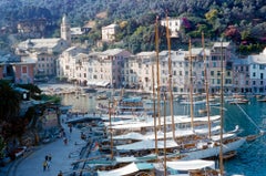 Rapallo Port Genoa Italy 1954 Oversize Limited Signature Stamped Edition