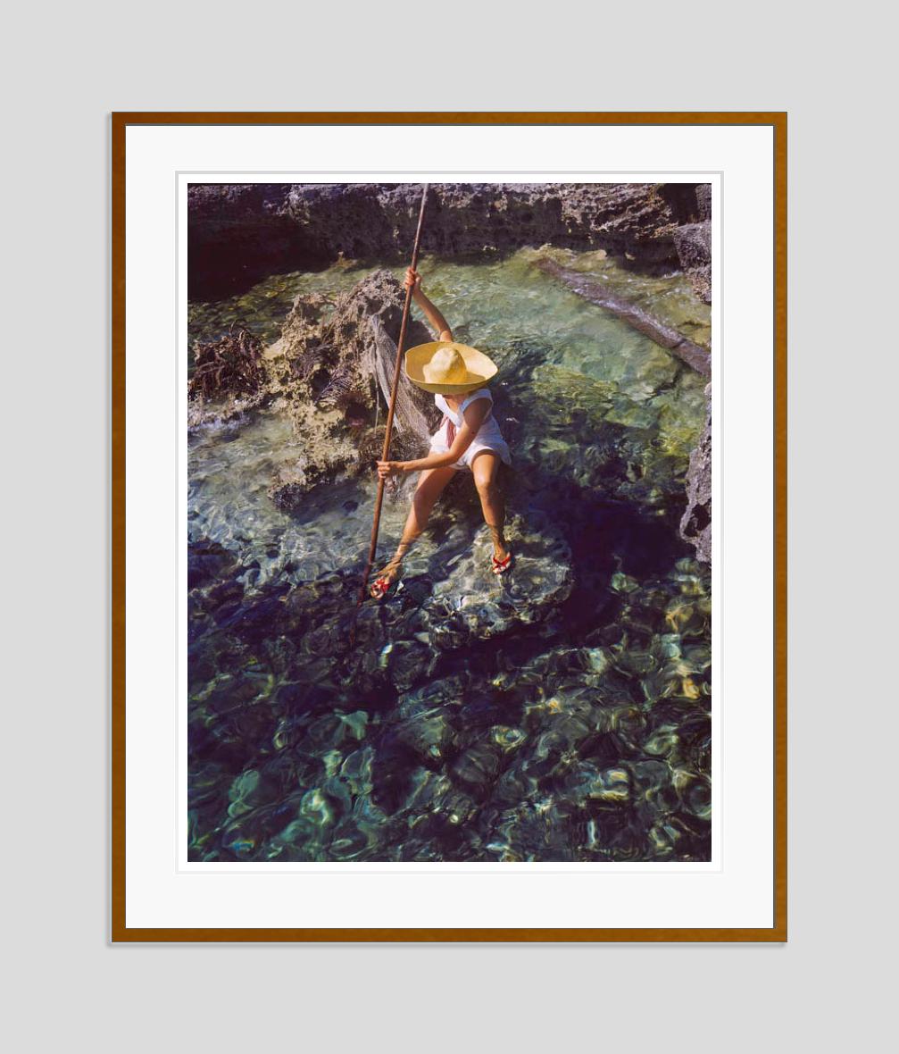 Sabina Spear Fishing 1947 Limited Signature Stamped Edition  - Photograph by Toni Frissell
