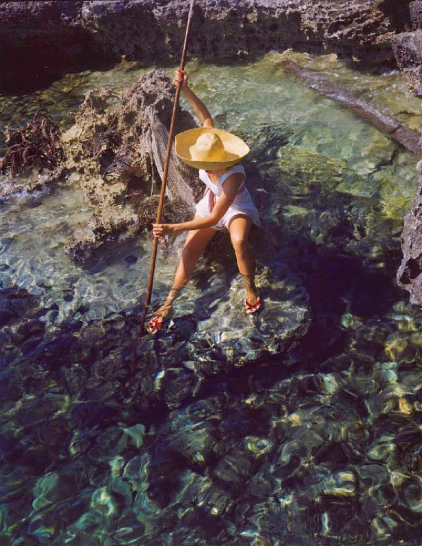 Toni Frissell Color Photograph - Sabina Spear Fishing 1947 Limited Signature Stamped Edition 