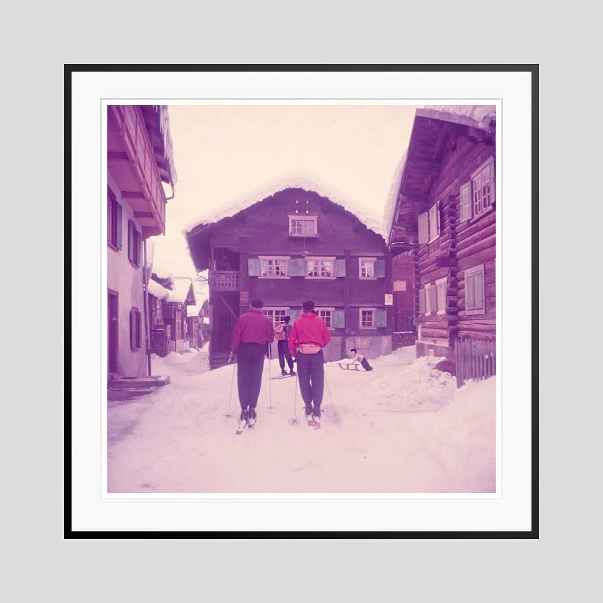 Setting Out 

1951

Two skiers set out through snow covered streets, Klosters, Switzerland, 1951.

by Toni Frissell

60 x 60 “ / 152x 152 cm - paper size
Archival pigment print
unframed 
(framing available see examples - please enquire) 

Limited