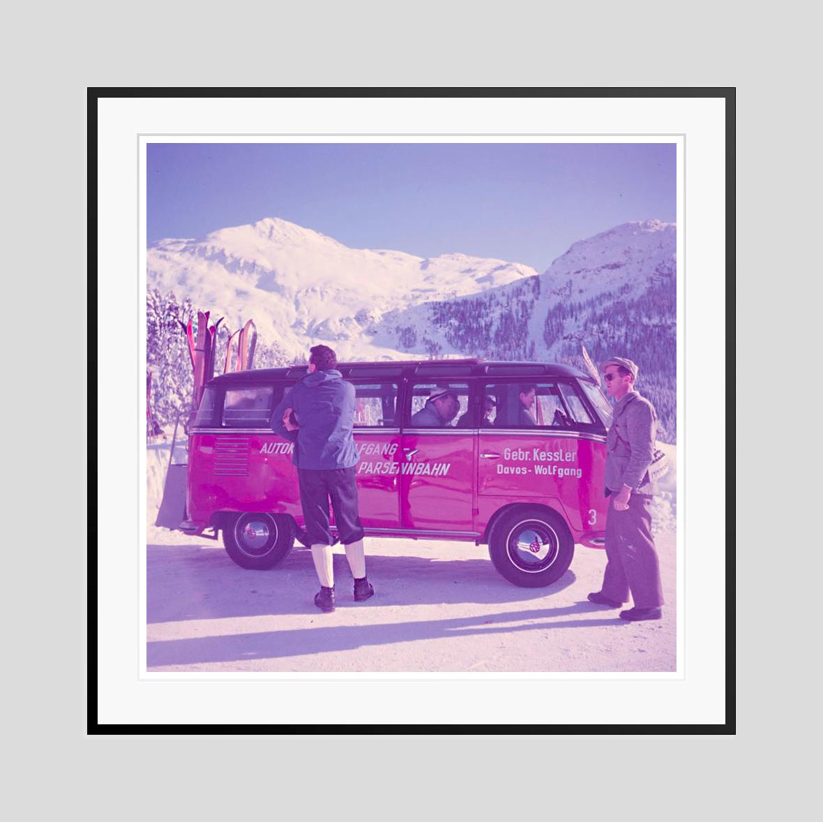 Ski Bus 

1951

Skiers take a lift in a VW camper van, Klosters, Switzerland, 1951.

by Toni Frissell

40 x 40