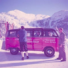 Retro  Ski Bus 1951 Oversize Limited Signature Stamped Edition 