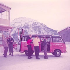 Retro  Ski Bus 1954 Oversize Limited Signature Stamped Edition 