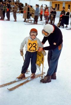 Ski Competition In St Anton 1955 Limited Signature Stamped Edition