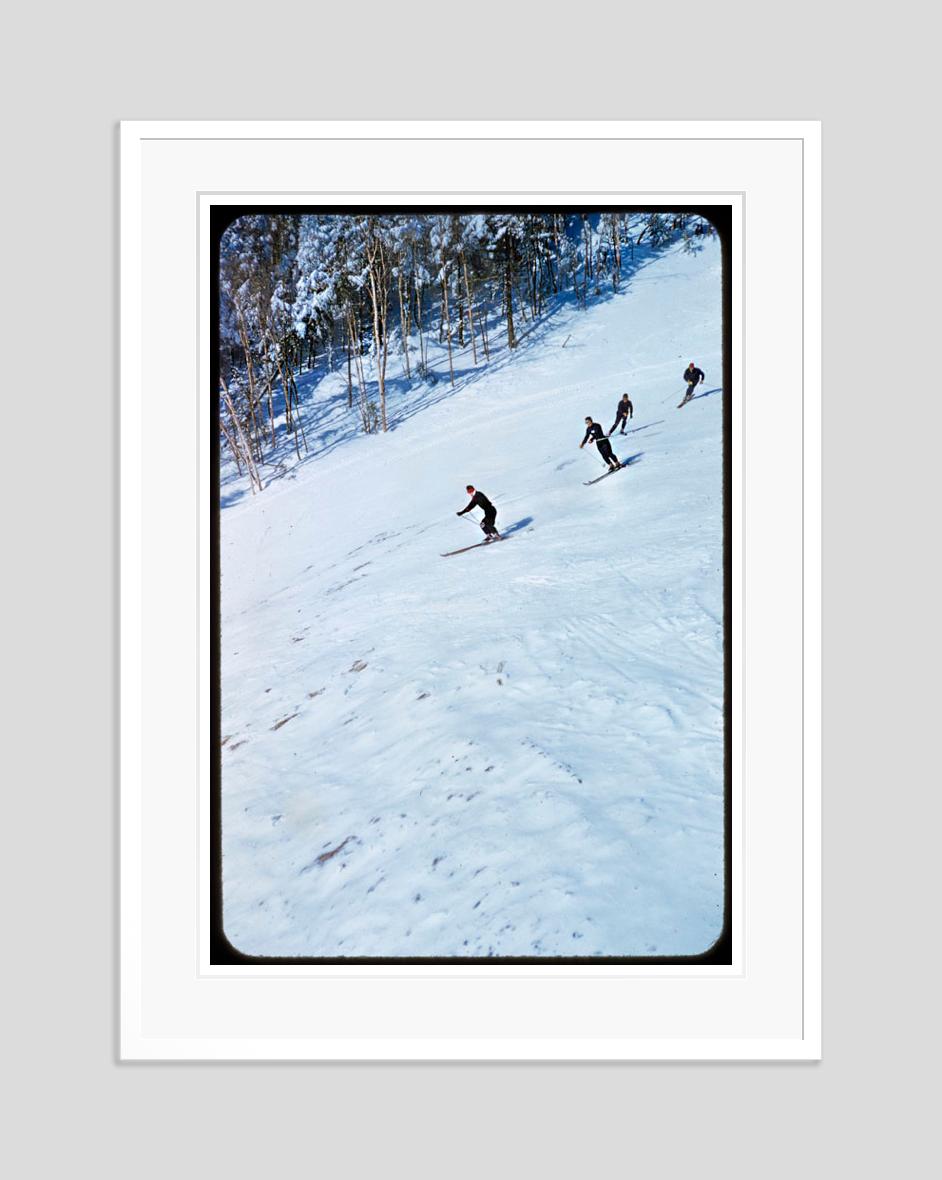 Skidded Turns 1955 Limited Signature Stamped Edition  - Modern Photograph by Toni Frissell