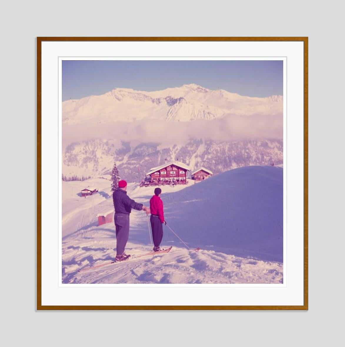 Skiers In The Alps 1951 Limited Signature Stamped Edition  - Photograph by Toni Frissell