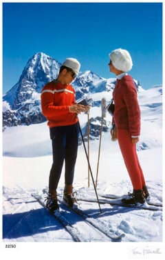 « Skiing the Haute Route » – Édition limitée non encadrée, estampillée et signée