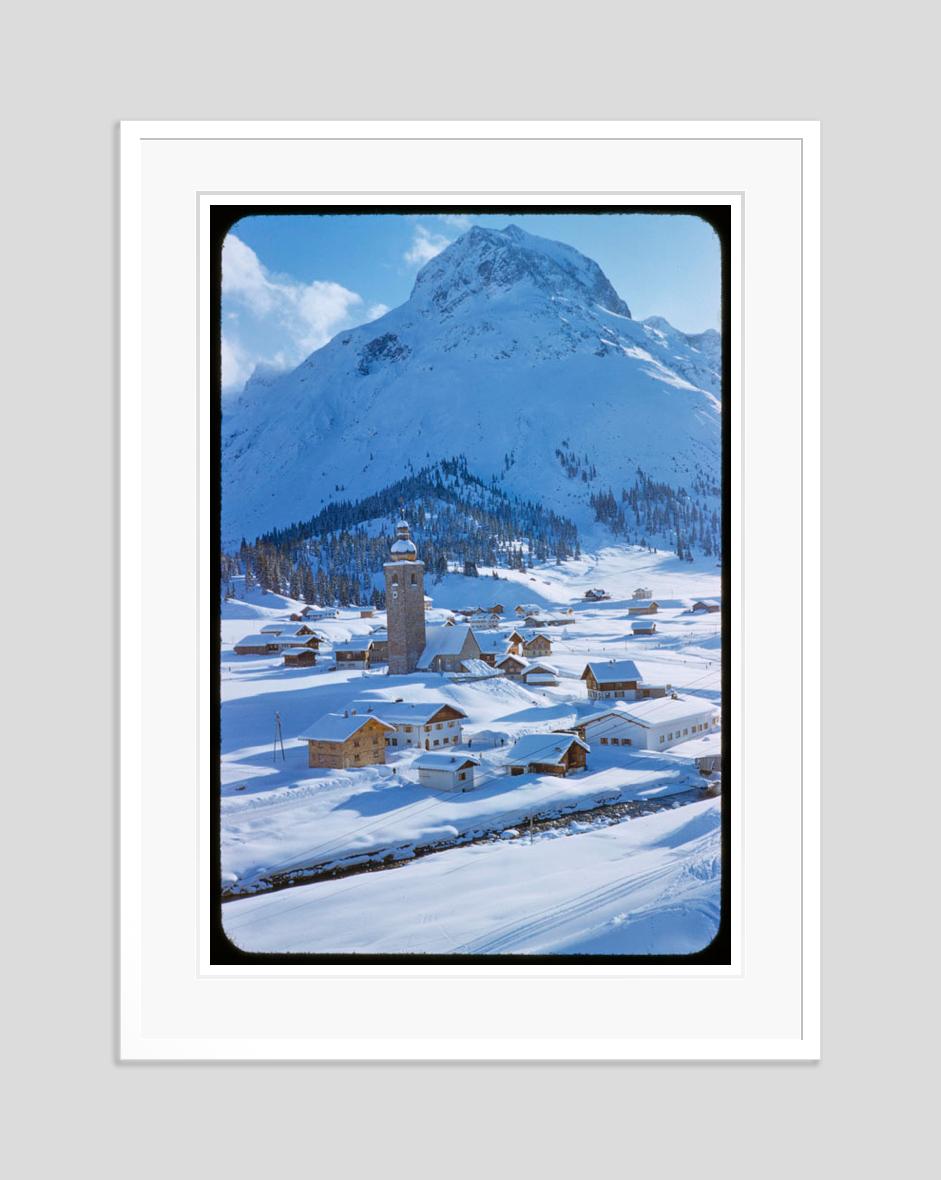 St. Anton In Winter 1955 Limited Signature Stamped Edition  - Modern Photograph by Toni Frissell