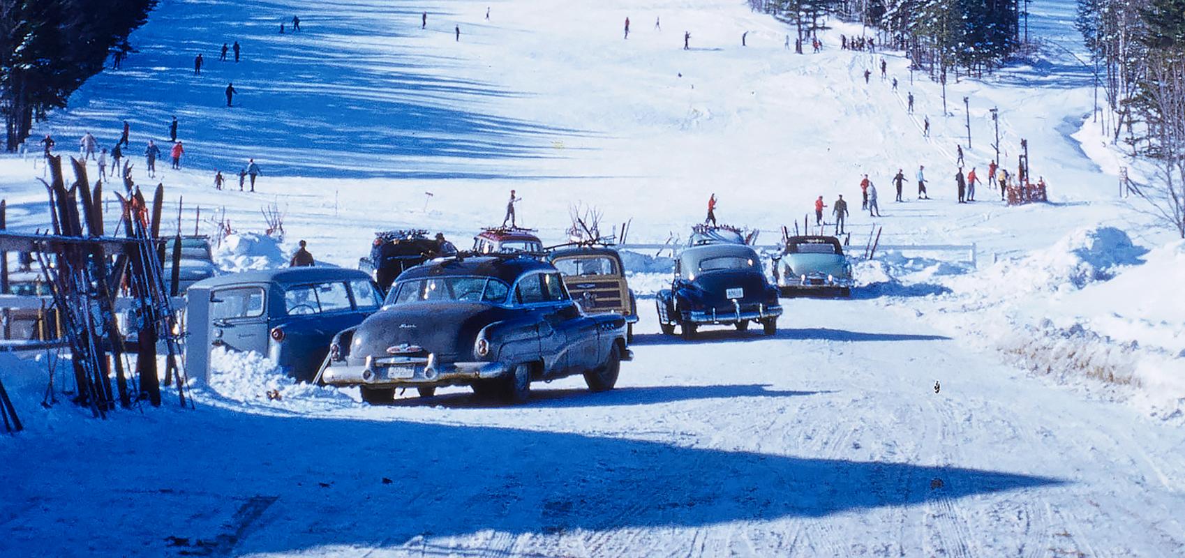 Stowe Ski-Schal 1955 Oversize Toni Frissell  Limitierte Auflage mit Unterschriftsstempel  im Angebot 1
