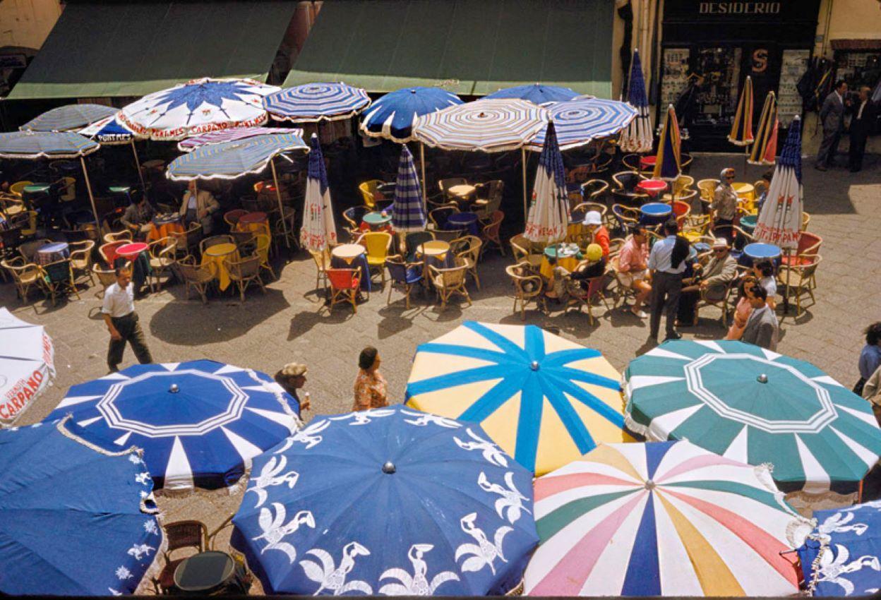 Toni Frissell Color Photograph - Street Cafés In Capri 1959 Limited Signature Stamped Edition 