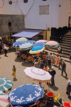 Straßencafés in Capri 1959 Limitierte und gestempelte Ausgabe 