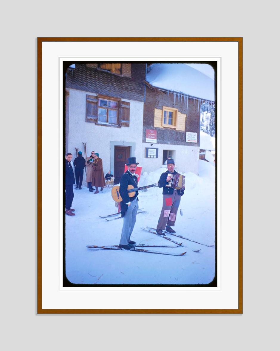 Street Music In The Snow 1955 Limited Signature Stamped Edition  - Photograph by Toni Frissell