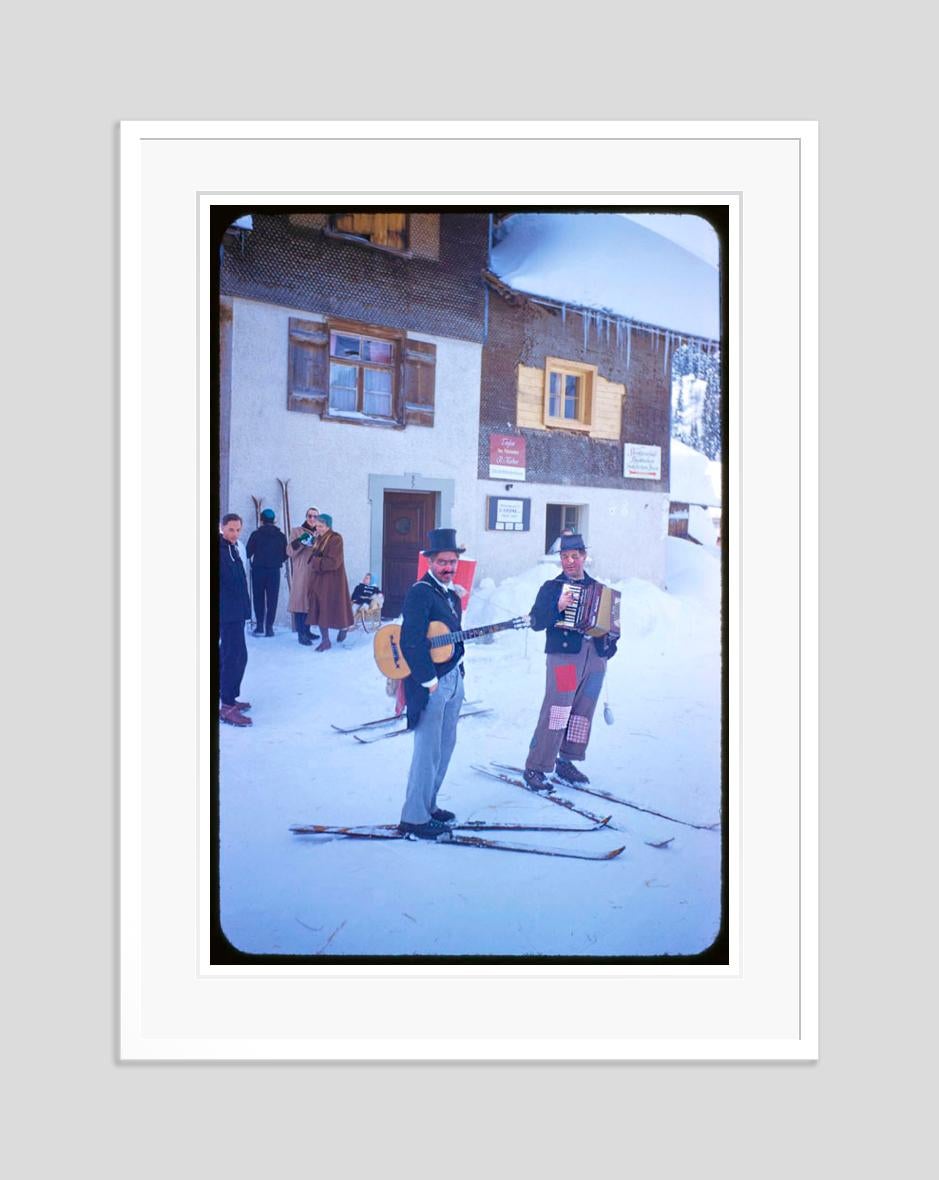 Street Music In The Snow 1955 Limited Signature Stamped Edition  - Modern Photograph by Toni Frissell