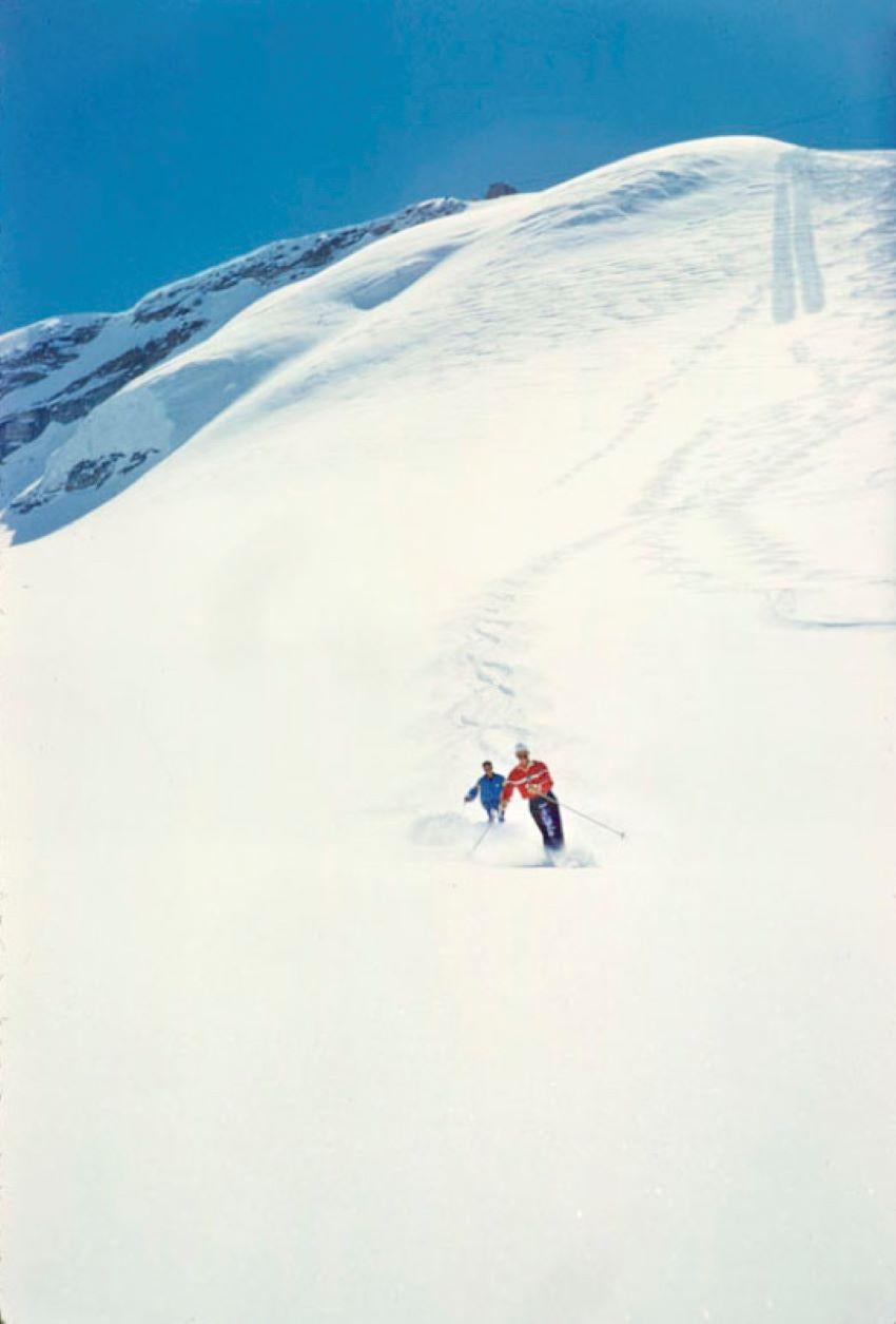 Toni Frissell Landscape Photograph – The Perfect Piste 1960, limitierte, gestempelte Auflage