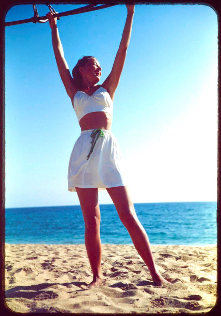 Toni Frissell Color Photograph - Workout On The Beach 1944 Oversize Limited Signature Stamped Edition 