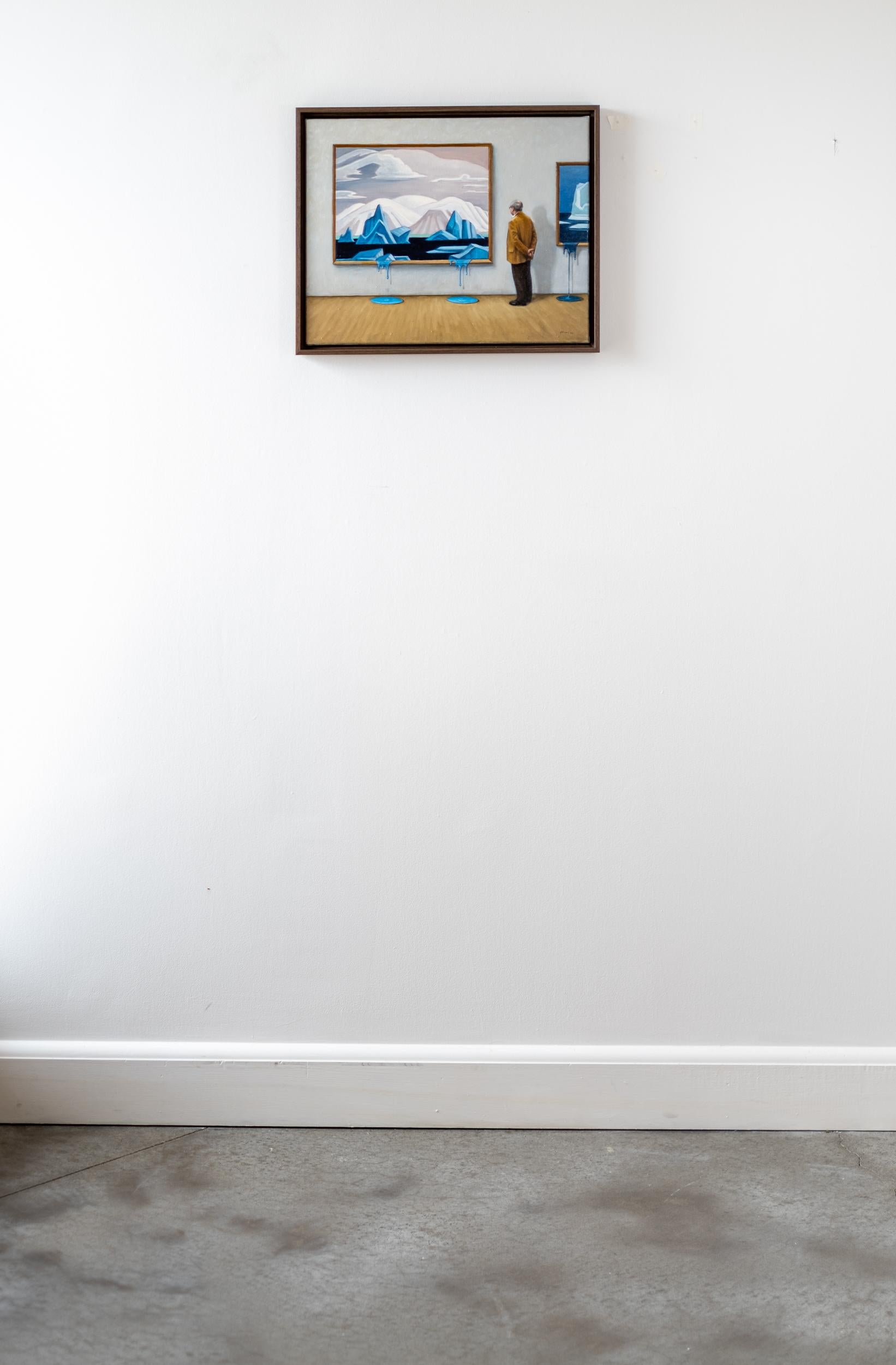Au musée I - surréaliste, contemporain, figuratif, huile sur toile - Painting de Toni Hamel