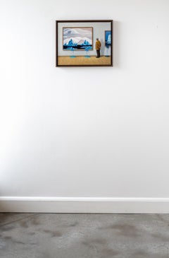 At the Museum I - surreal, contemporary, figurative, oil on canvas