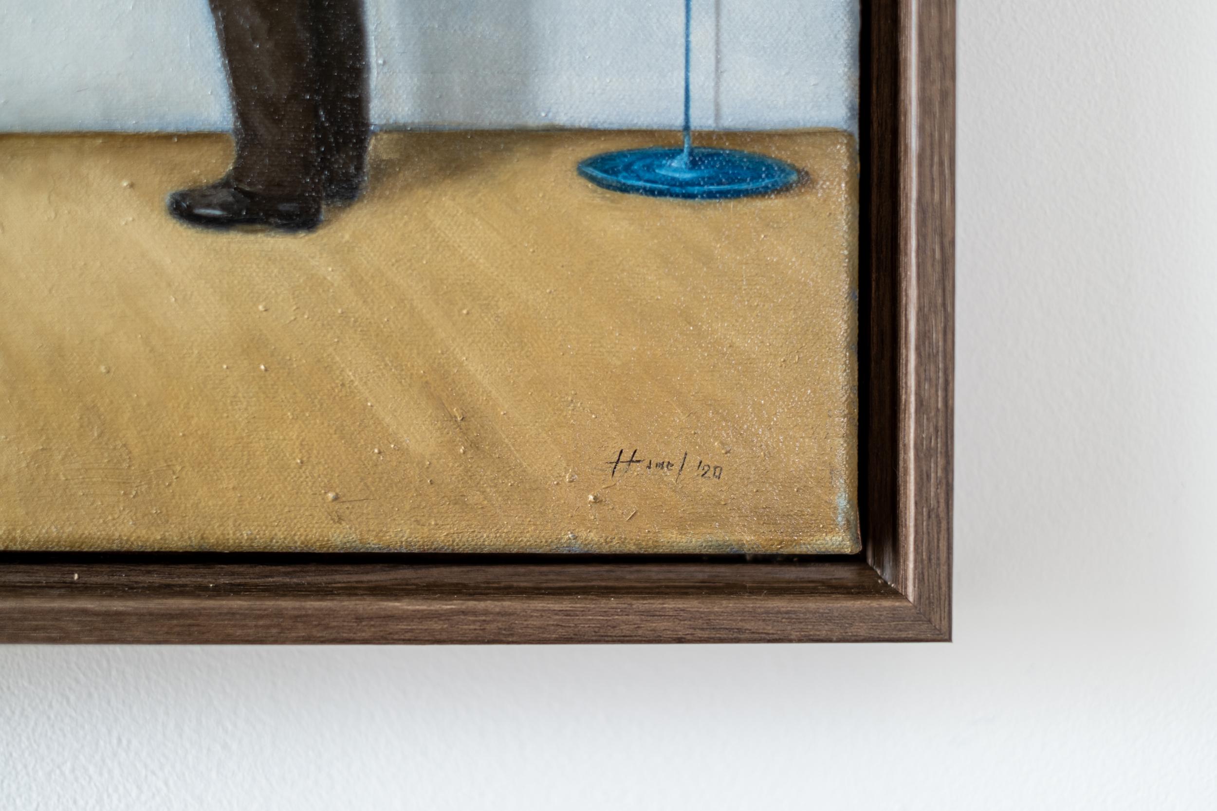 Cette peinture surréaliste de Toni Climat présente une pièce du Groupe des sept et se concentre sur le thème du changement climatique.

Dans cette peinture imaginative, Toni Hamel envoie un message puissant en reproduisant fidèlement une image