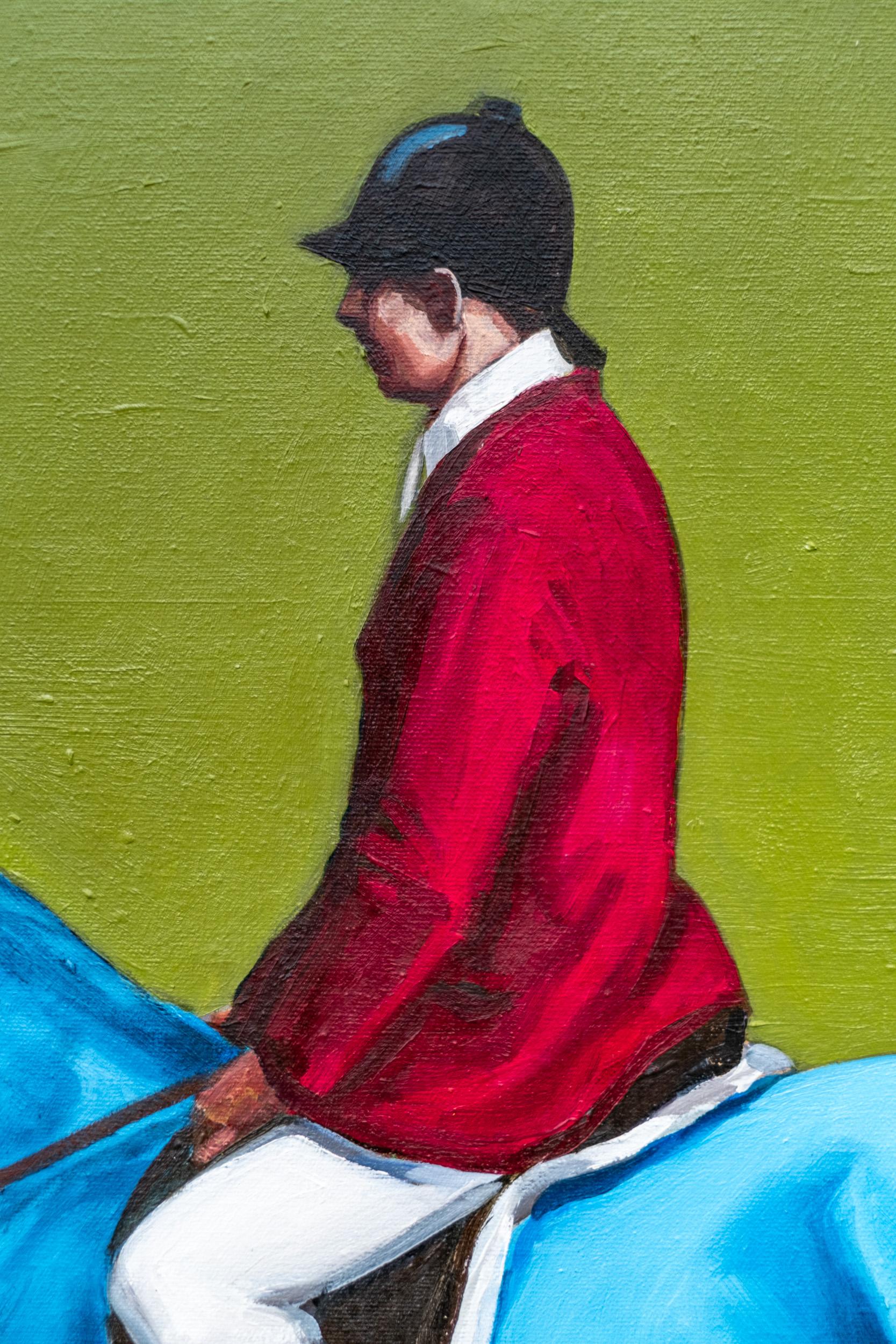 Der Blaue Reiter III - surreal, contemporary, figurative, oil on canvas For Sale 3