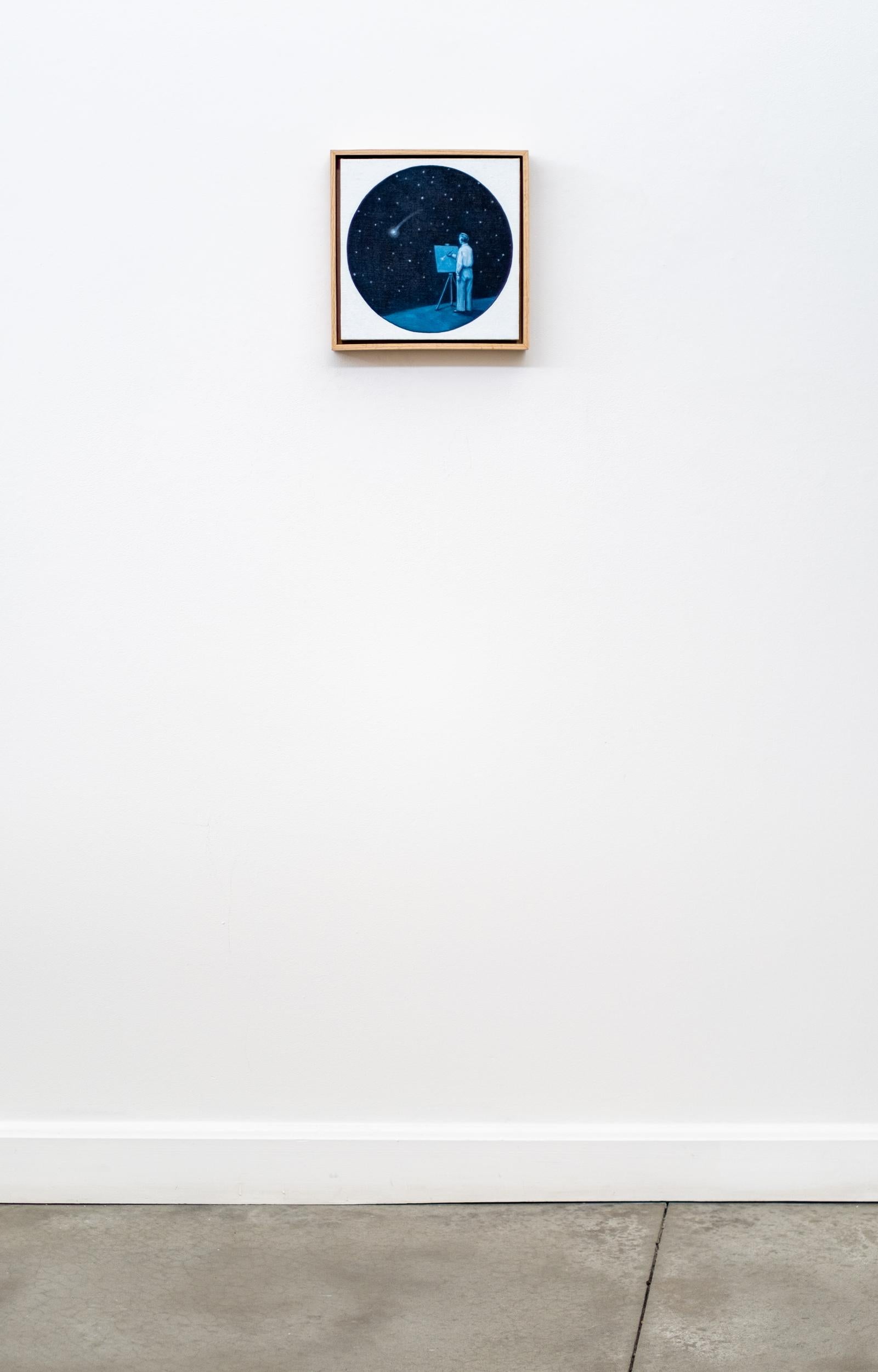 Flüchtig - surreal, figurativ, zeitgenössisch, Öl auf Leinen – Painting von Toni Hamel