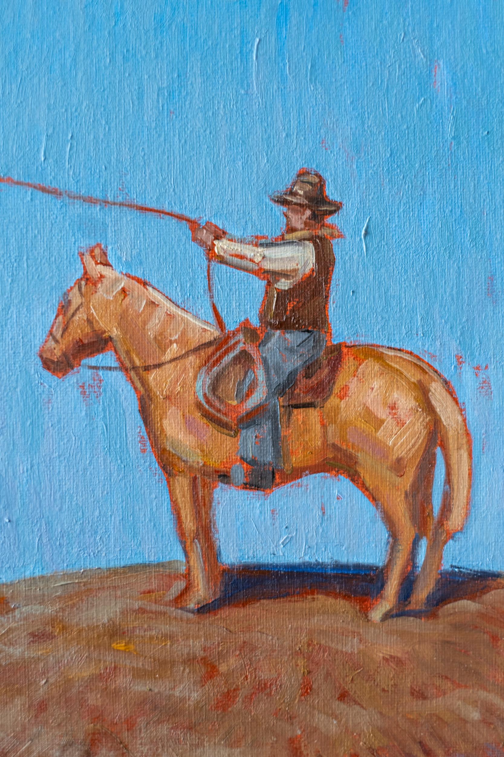 Howdy (The Final Frontier) - surreal, contemporary, figurative, oil on canvas For Sale 1