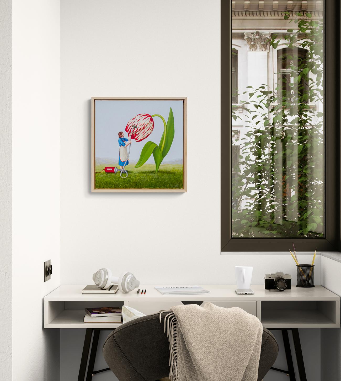 Ikebana 13 (Hoover) - surreale, contemporaneo, figurativo, olio su tela in vendita 6