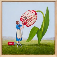 Ikebana 13 (Hoover) - surreal, contemporary, figurative, oil on canvas