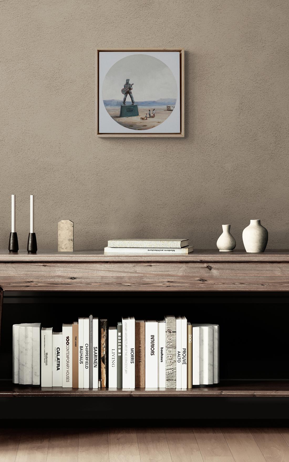 I'm Going to Graceland - surréaliste, figuratif, contemporain, huile sur toile en vente 7