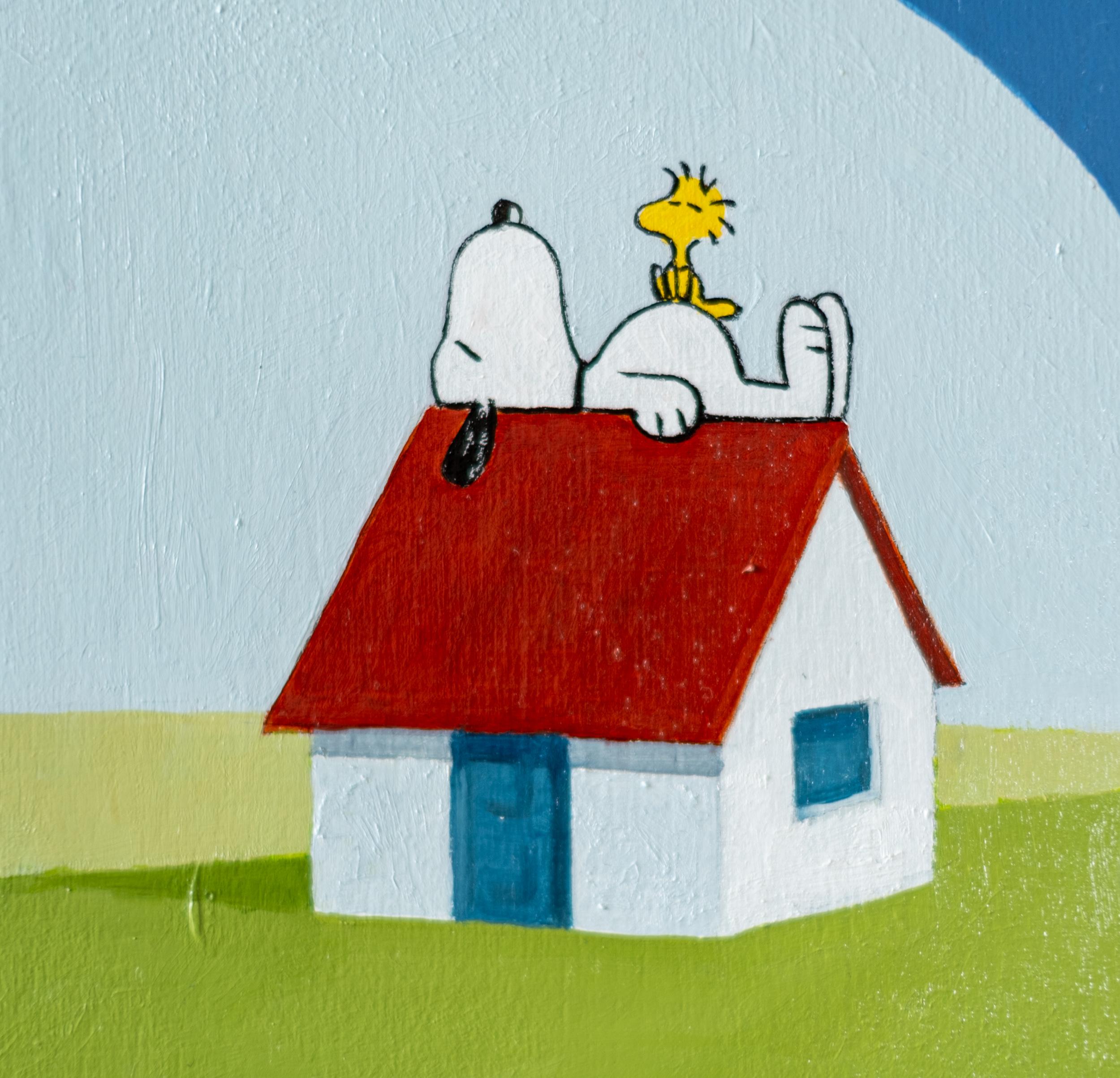 Lazy, Hazy, Crazy Days of Summer - surreal, zeitgenössisch, Öl auf Leinwand im Angebot 1