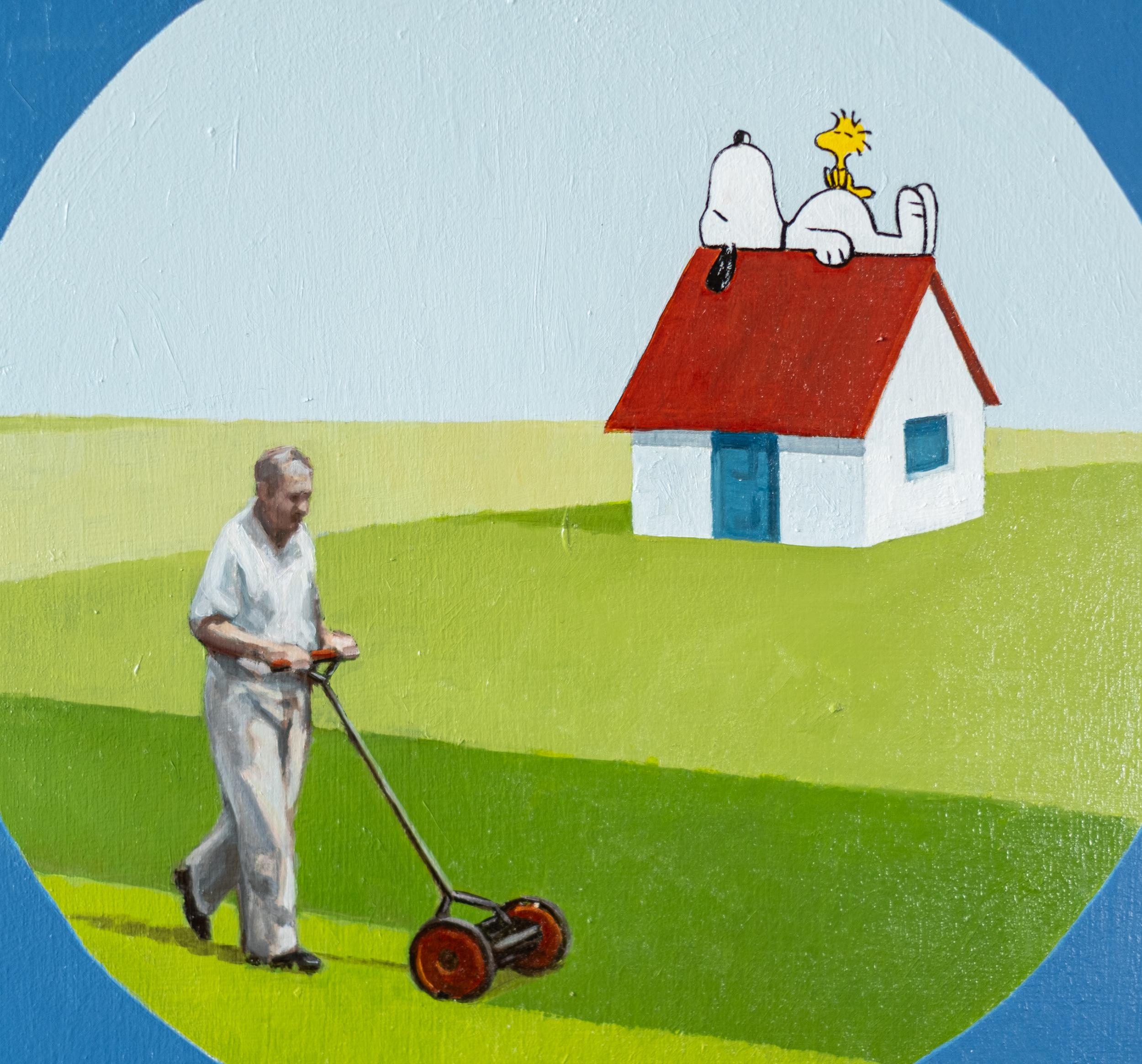 Lazy, Hazy, Crazy Days of Summer - surreal, zeitgenössisch, Öl auf Leinwand im Angebot 2