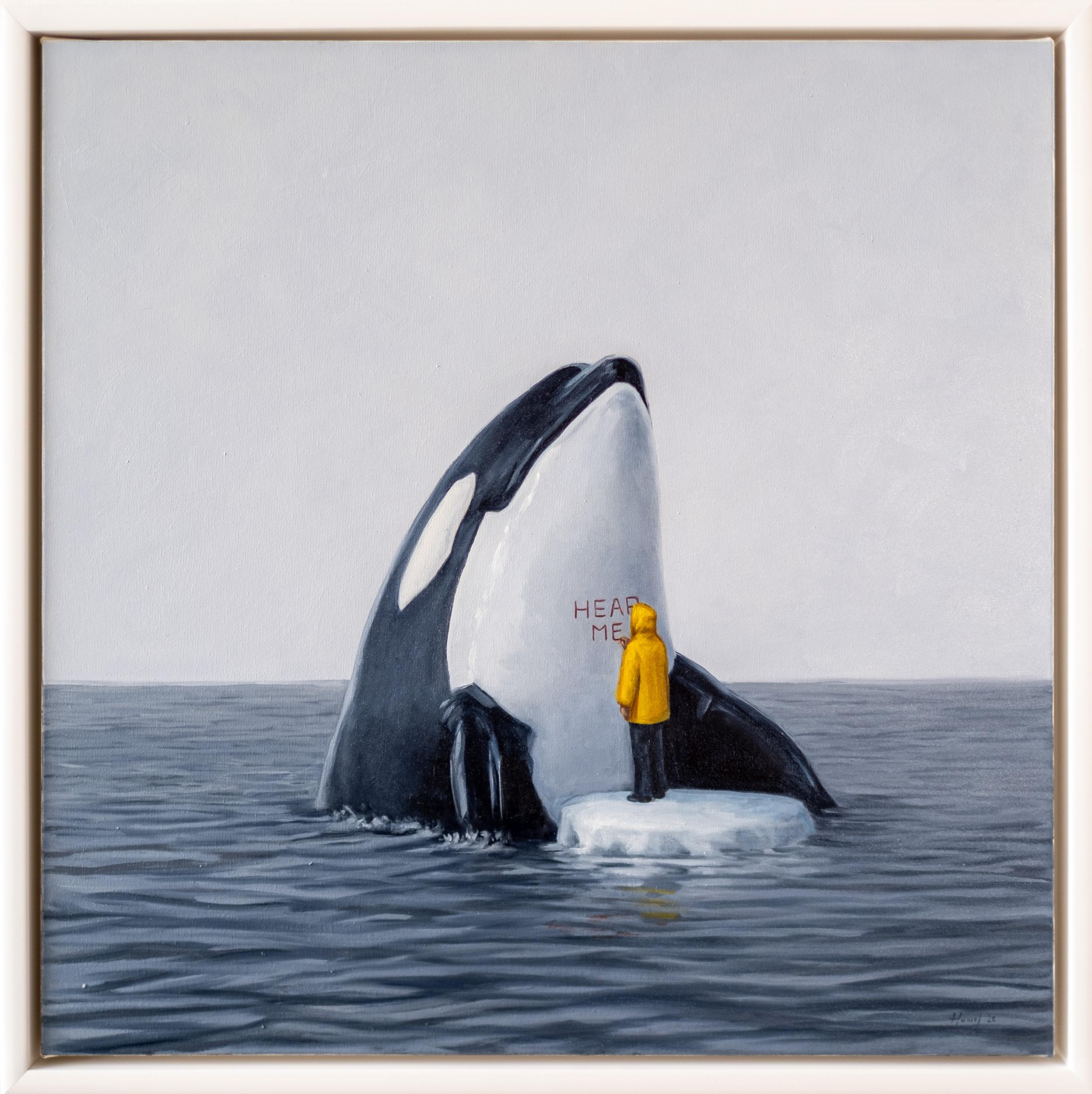Still-Life Painting Toni Hamel - The Activist 5 (Hear Me) - surreal, contemporary, figurative, oil on canvas