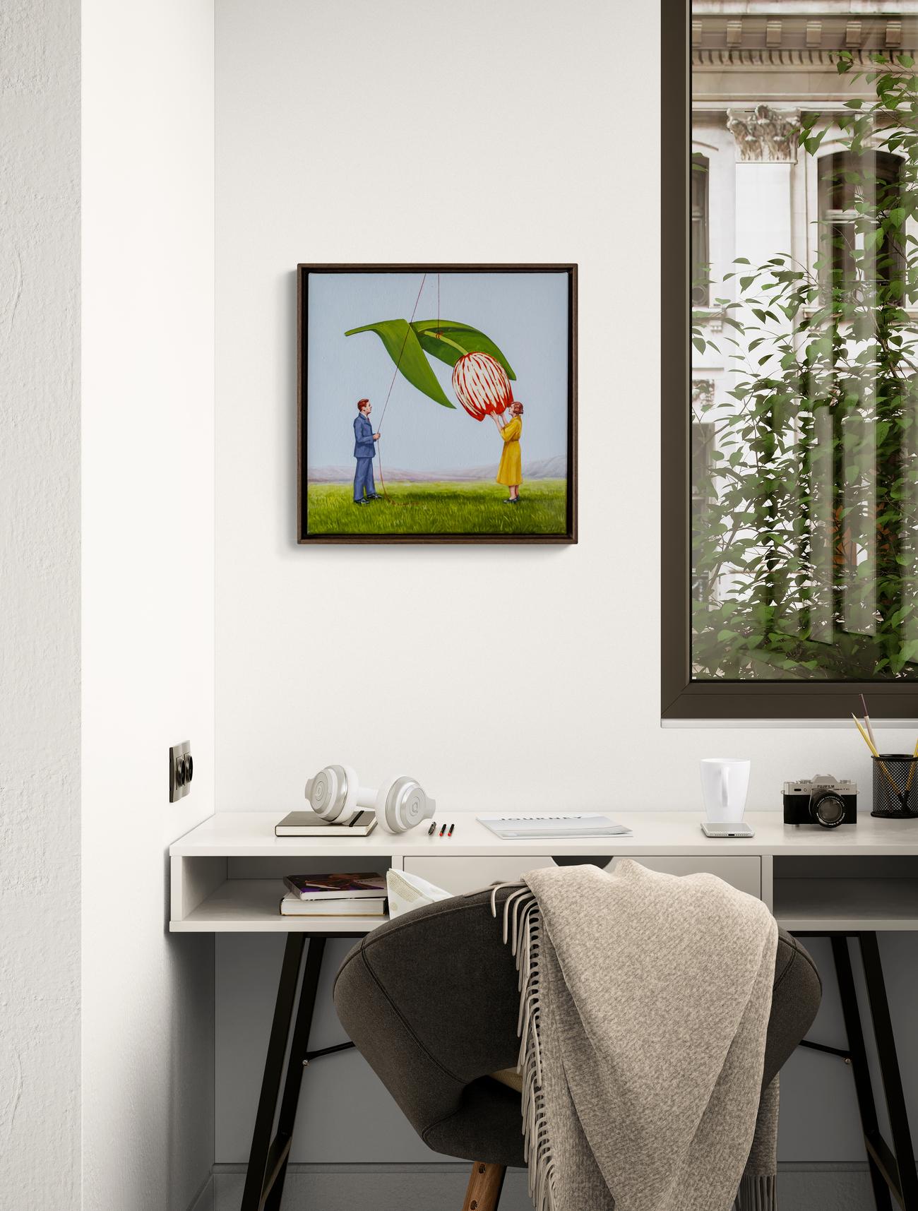 Valentine - surreal, contemporary, figurative, oil on canvas in vendita 9
