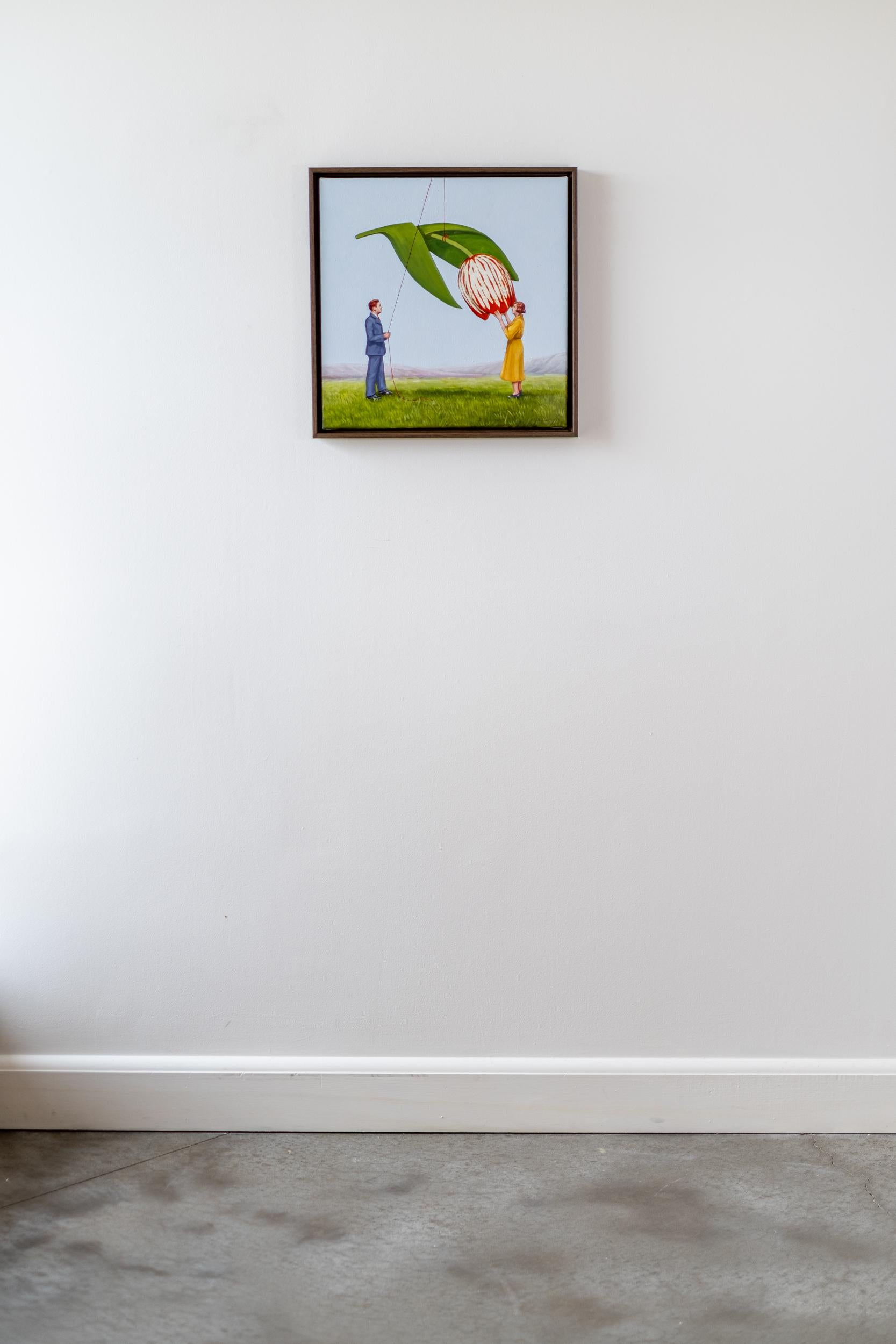 Valentine - surreal, contemporary, figurative, oil on canvas - Painting di Toni Hamel