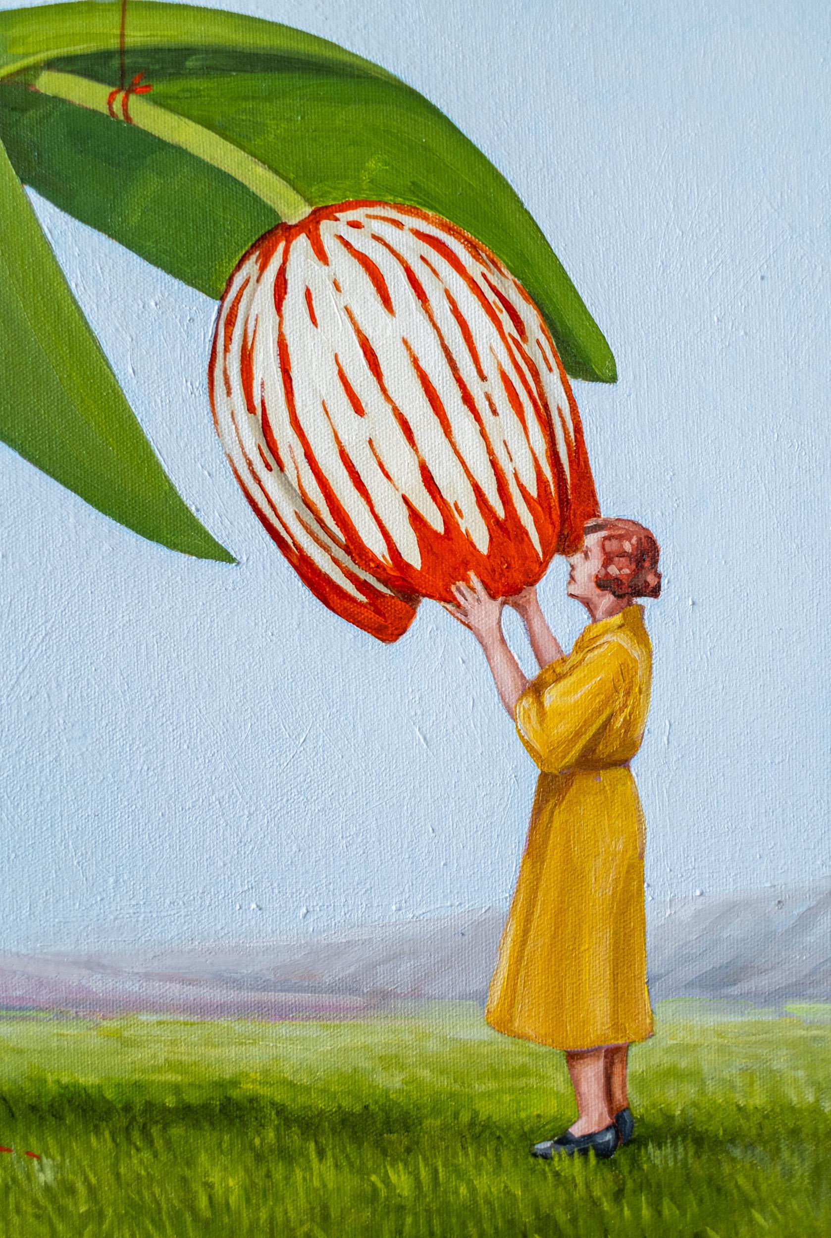 Valentine - surreal, contemporary, figurative, oil on canvas in vendita 4