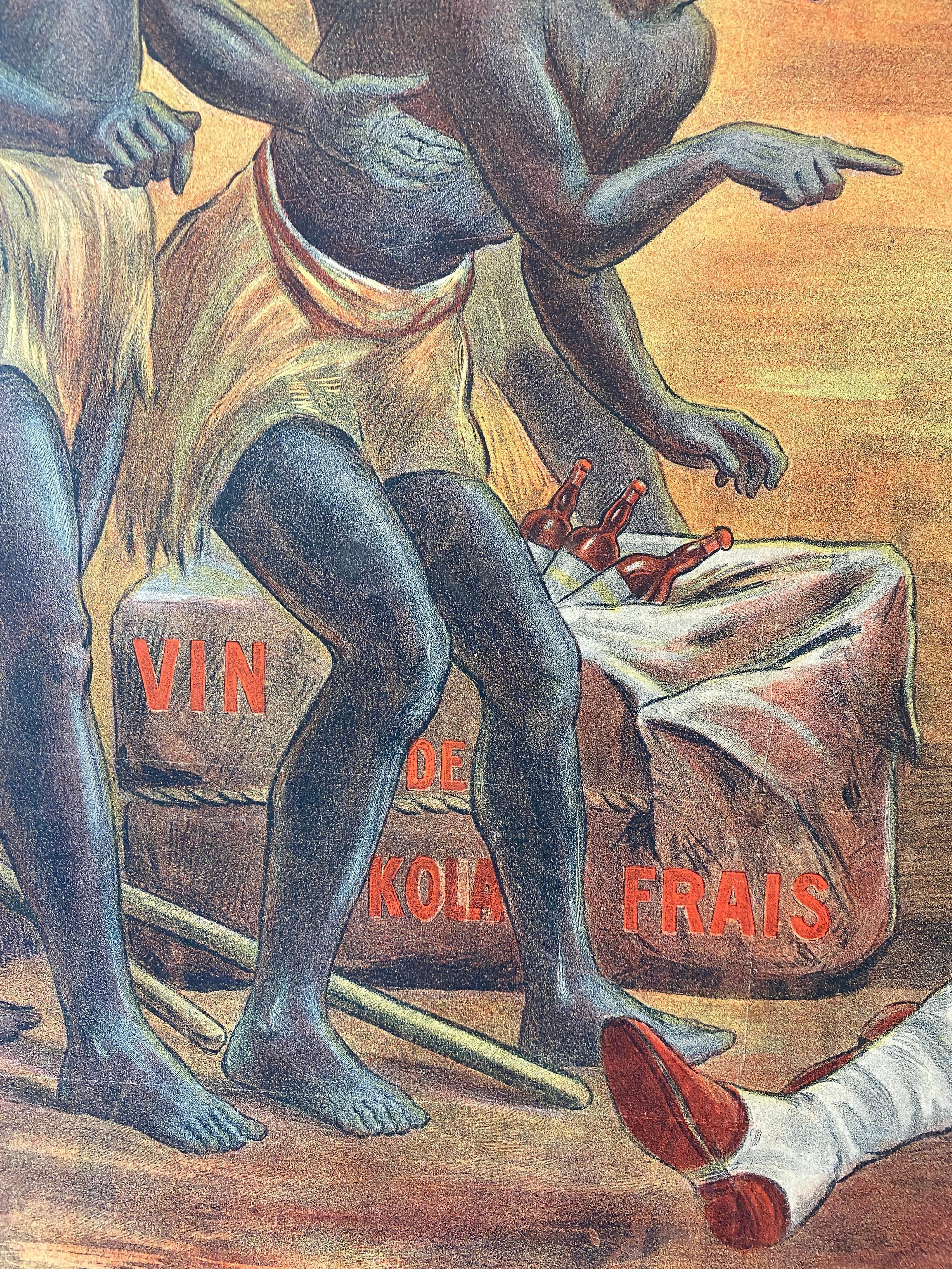 Paper 'Toni-Kola', Original Antique Early 19th Century Colonial Propaganda Poster For Sale
