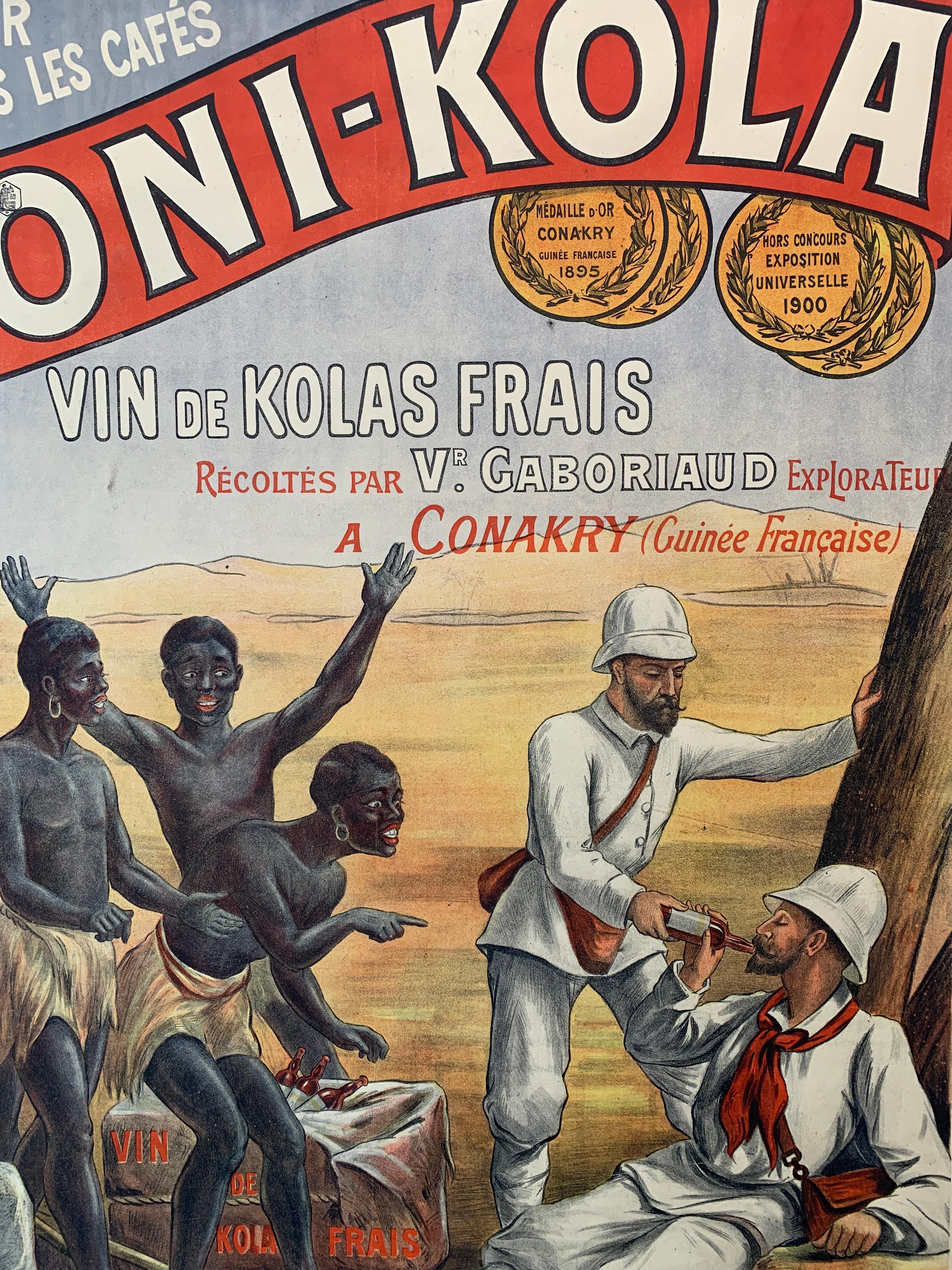 'Toni-Kola', Original Vintage Early 19th Century Colonial Propaganda Poster

Toni-Kola, a colour lithographic poster from 1900; this poster is showing the influence of colonial iconography linked to colonial propaganda and the representation of