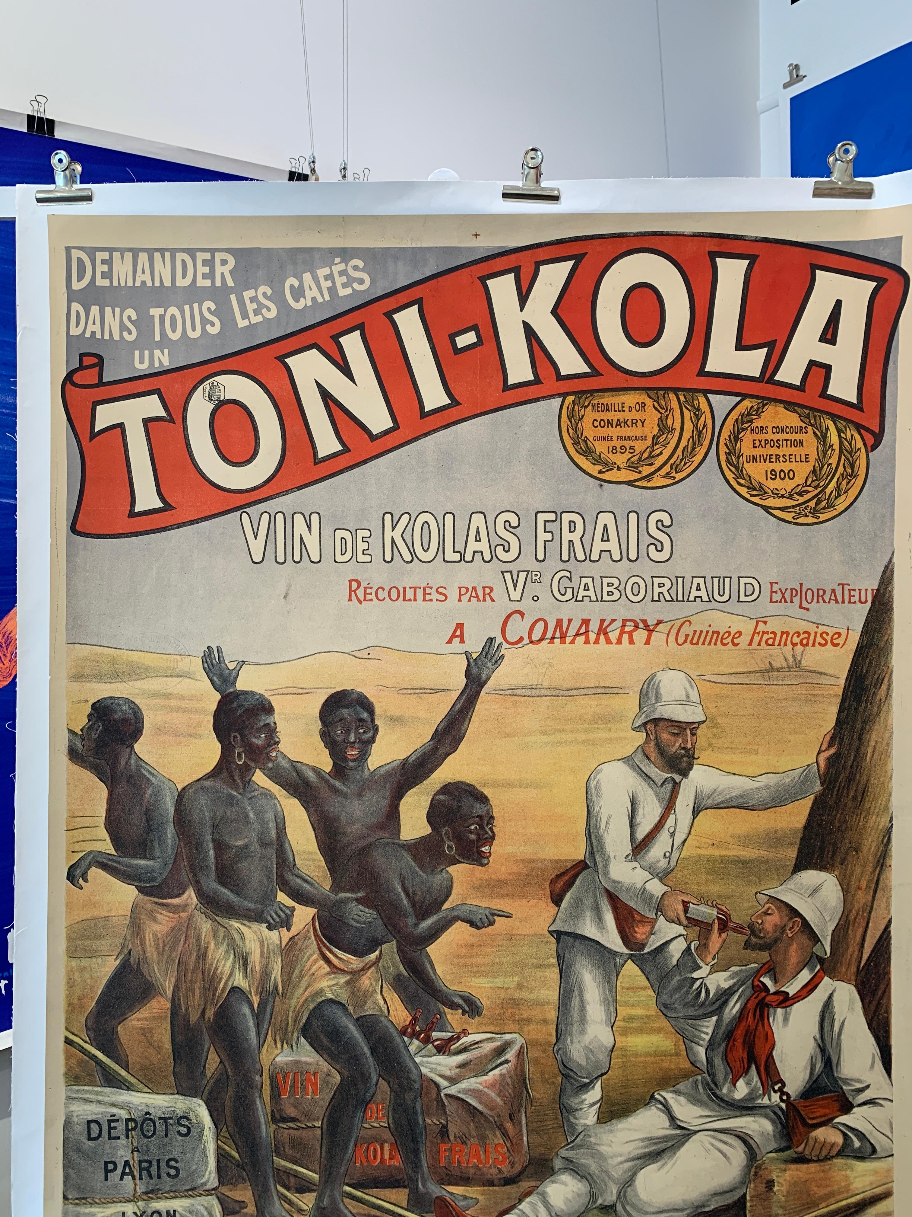 Victorien Coloni, affiche de propagande coloniale originale et ancienne du début du 19e siècle en vente